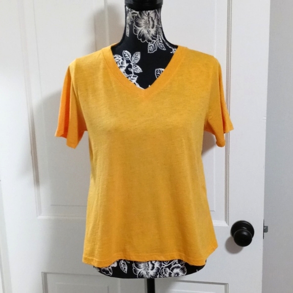 🆕️ 🌞Eileen Fisher🌞 - Mango S/S V-Neck Tee - Picture 1 of 7